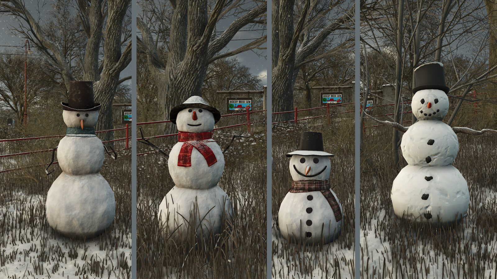 Placeable Snowmen