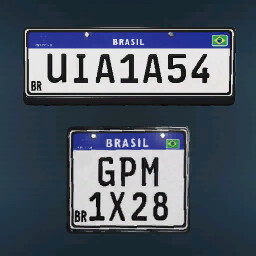 2020 Mercosul Brazilian License Plates (Prefab*)