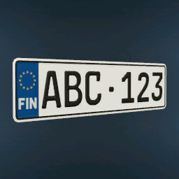 Finnish License Plates (Prefab*)