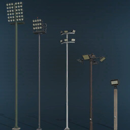 Placeable Floodlight Poles