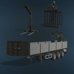 Platform Trailer With Crane