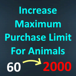 Increase Maximum Purchase Limit For Animals