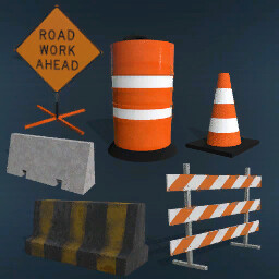 Traffic Cones And Barricades